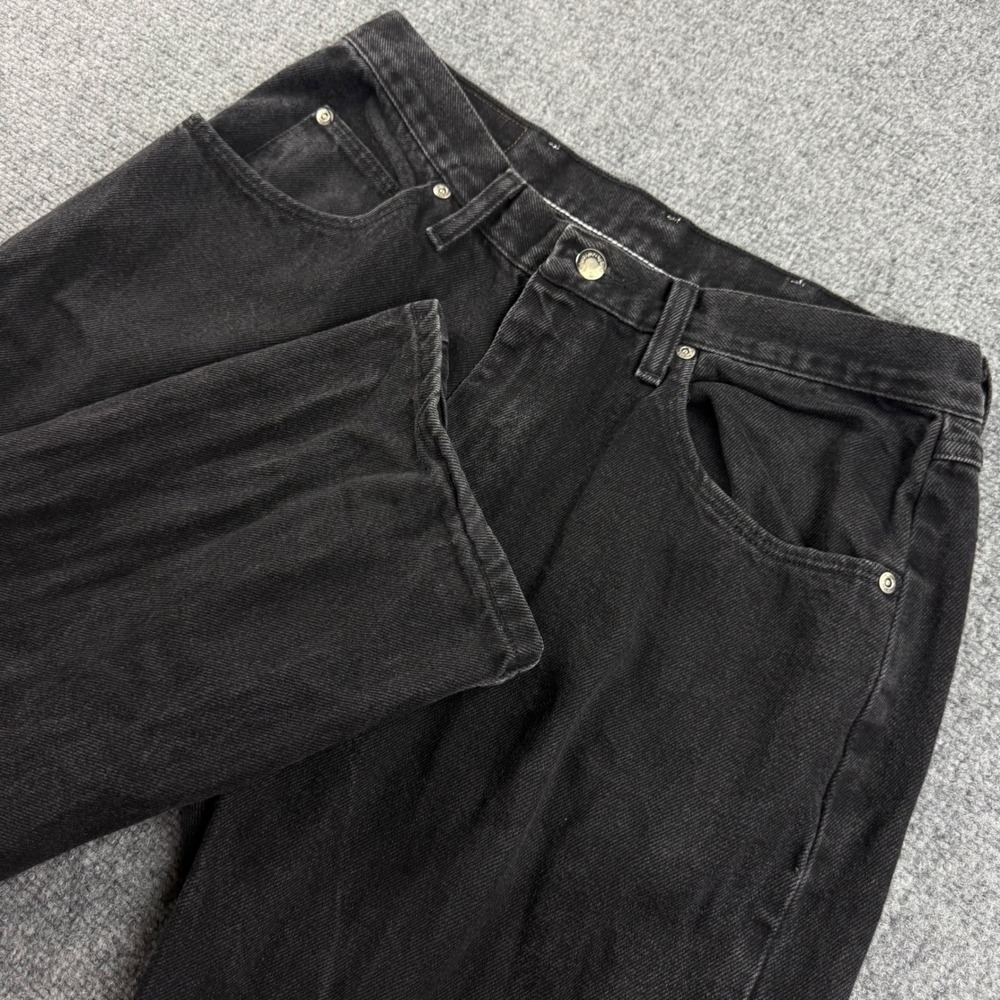 Wrangler Hero Jeans 34x30 Black Straight Leg Denim Pants Mens 976T1CB